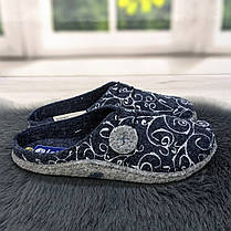 Капці жіночі кімнатні фетрові для ламінату Inblu сині 4279, фото 3