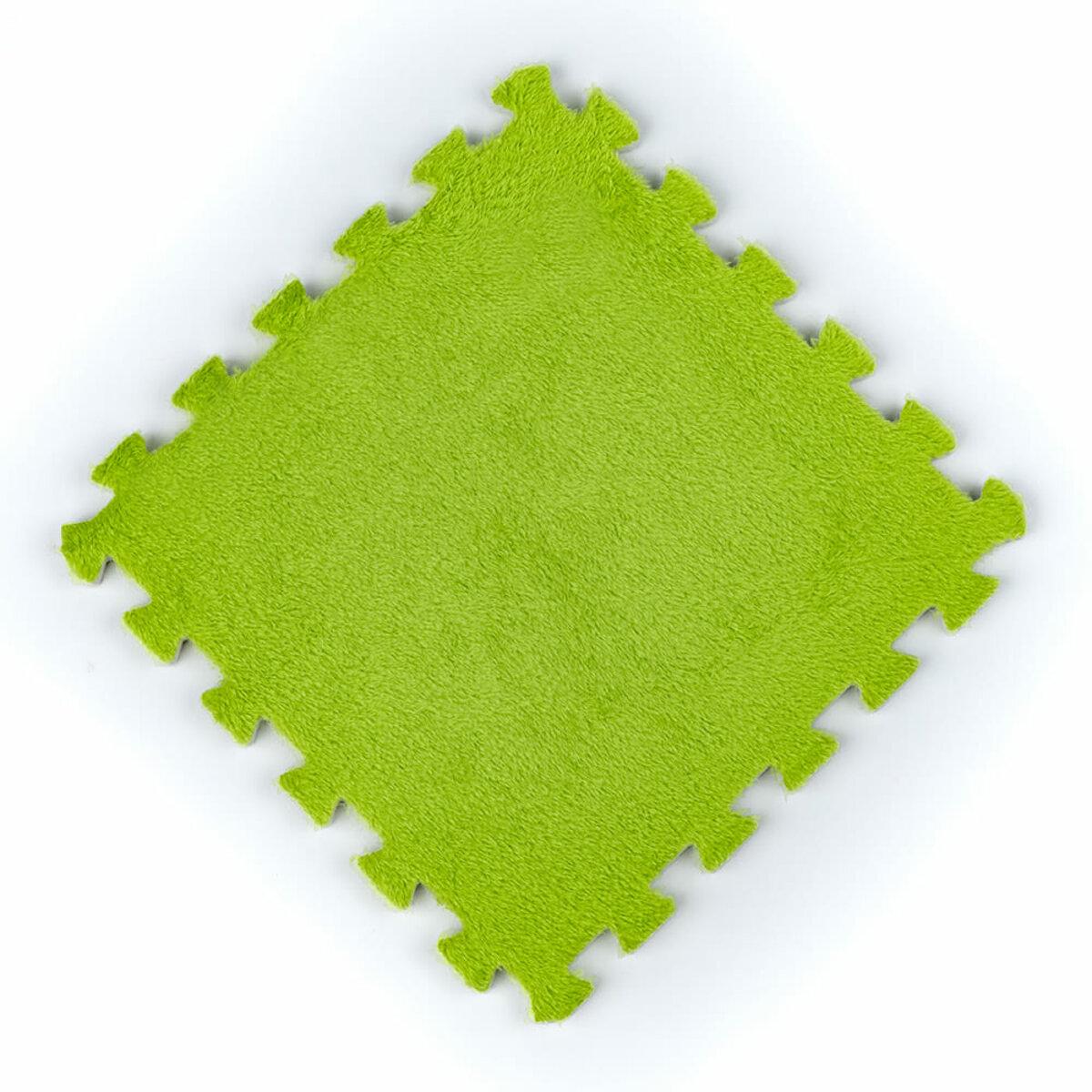 Підлога-пазл плюшевий 30х30х1см Салатовий (D) SW-00002094, фото 1