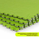 Підлога-пазл плюшевий 60х60х1см Салатовий (D) SW-00002095, фото 5