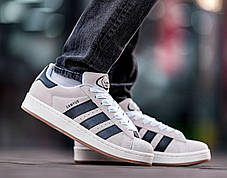 Чоловічі кросівки Adidas Campus 00s Beige Black Gum Адідас Кампус бежеві замша демисезон, фото 3