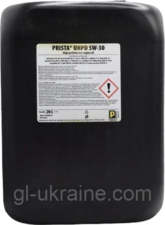Моторна олива PRISTA UHPD 5W-30 API (CK-4/SN), 20л