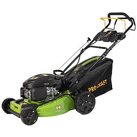 Газонокосарка бензинова Procraft PLM505ES, потужність 4 кВт, ширина скошування 51 см, травозбірник 62 л