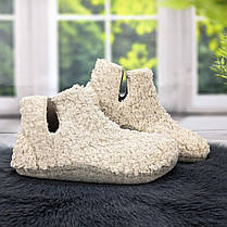 Тапочки чуні жіночі Inblu хутряні високі для ламінату бежеві 4544, фото 4