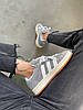 Жіночі кросівки Adidas Campus Grey White Gum Адідас Кампус сірі замшеві демісезон демісезон, фото 10