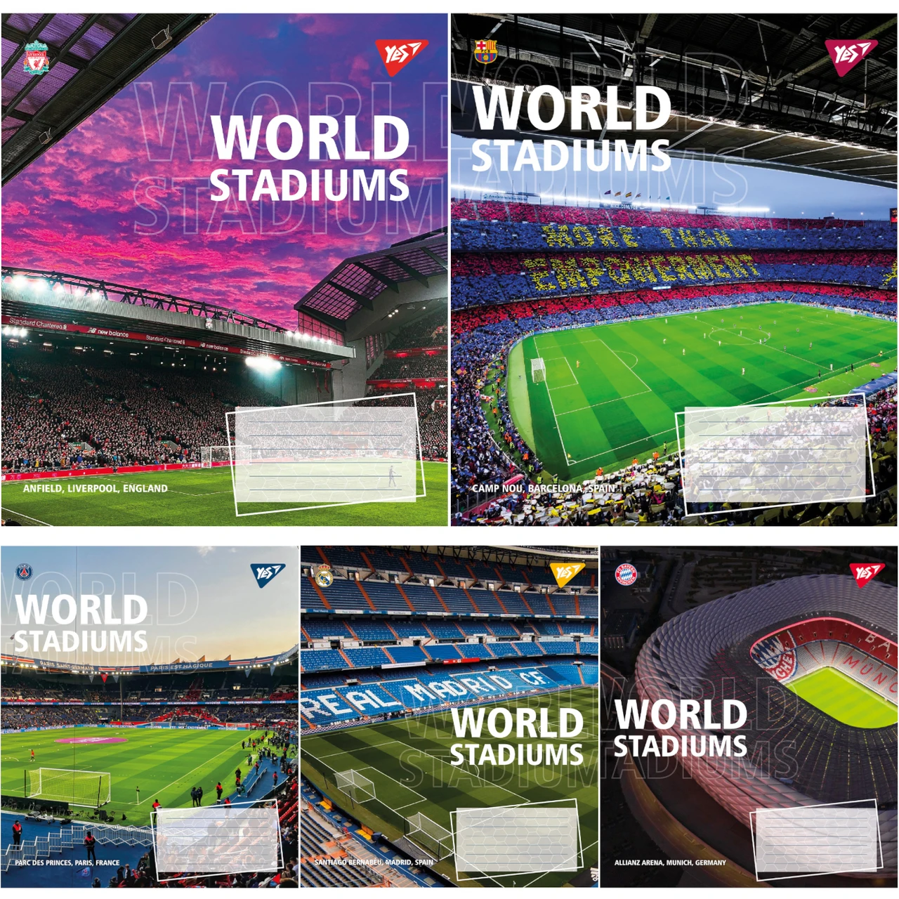 Зошит шкільний (А5, 24 аркуші, в клітинку) Yes World stadium 767025