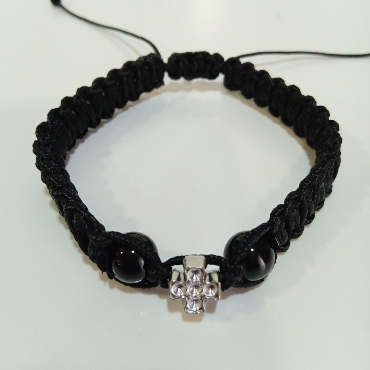 Браслет із молитвою псалом 90, білий хрест, фото 1