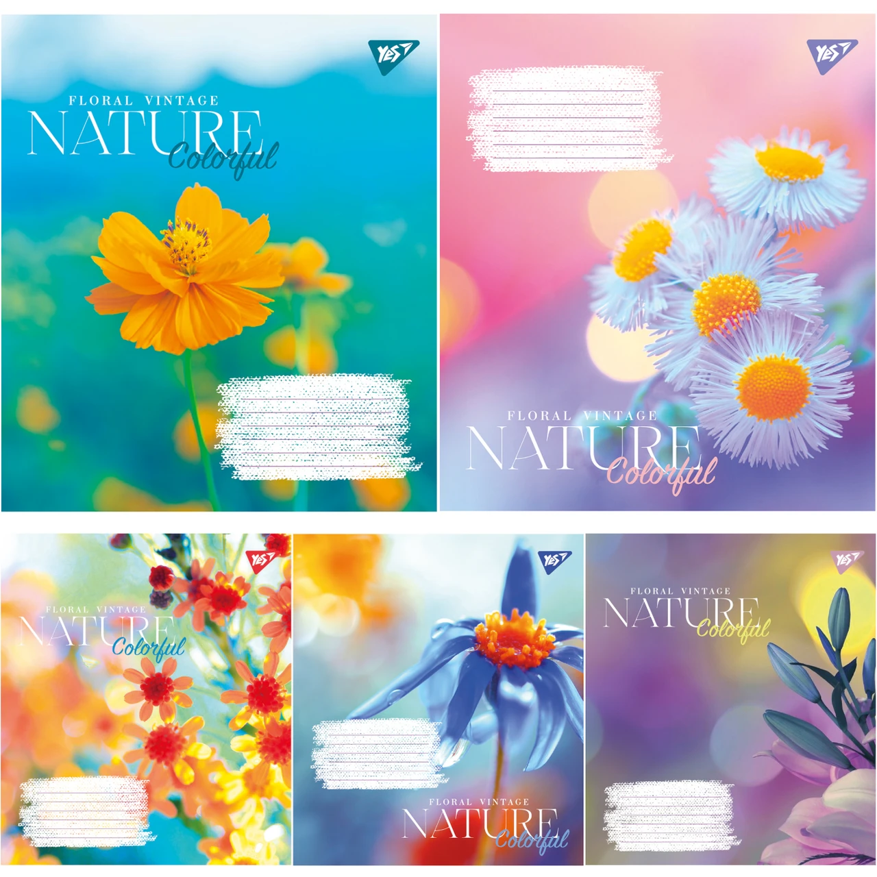 Зошит шкільний (А5, 24 аркуші, в клітинку) Yes Nature colorful 767020