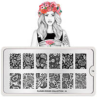 Пластина для стемпінгу MoYou London — Flower Power 16