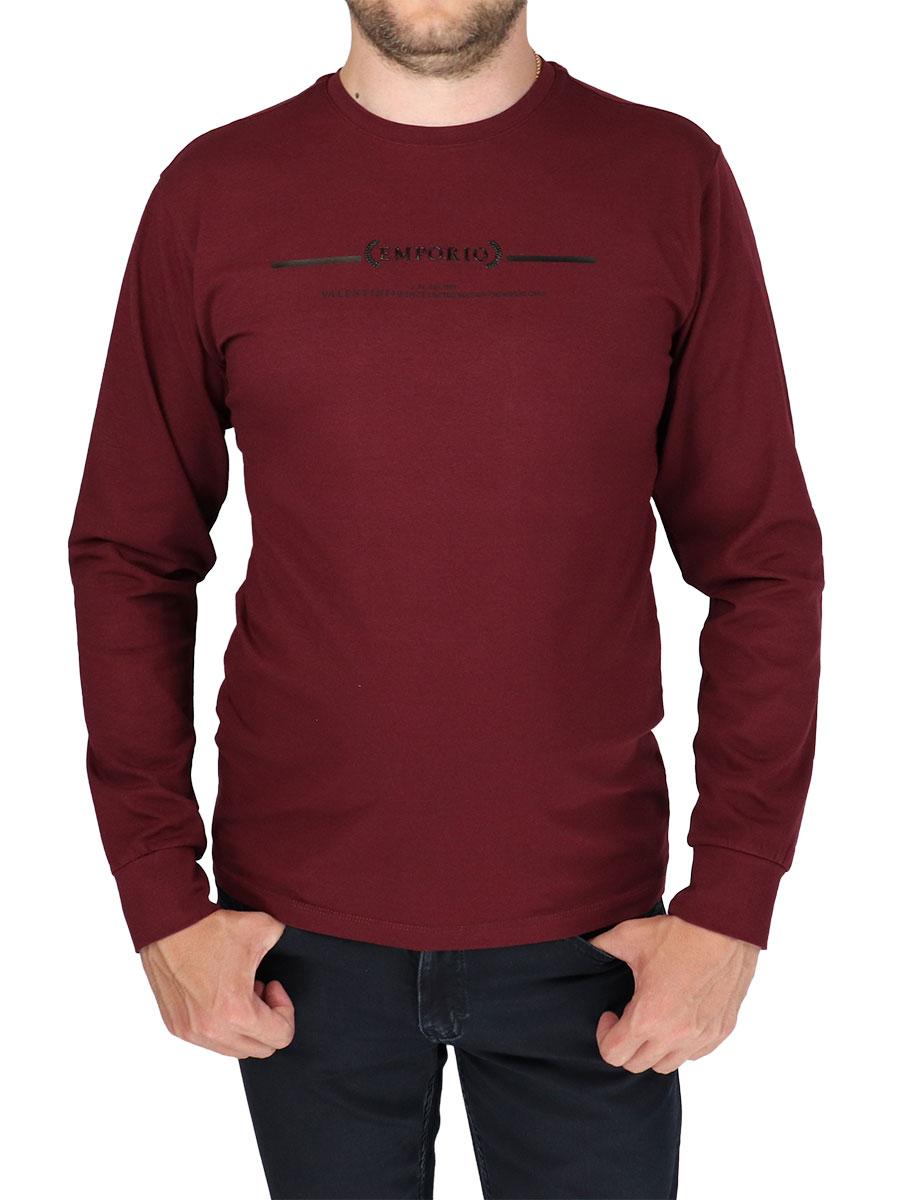 Чоловічий батник Emporio Valentini A-3700 Dark Red бордового кольору