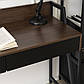 Стіл письмовий лофт Cass 120х47.5 см горіх на чорних металевих ніжках для офісу, фото 6