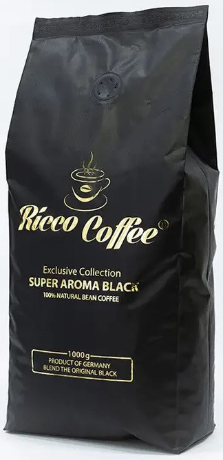 Кава в зернах Ricco Coffee Super Aroma Black 1000г 60/40 Україна