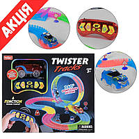 Автотрек гнучкий на радіокеруванні 134 шт Конструктор гоночна траса, що світиться Дитячий трек для хлопчика Rby