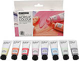 Акрилові фарби для малювання Art Rangers Acrylic pastel набір з 8 пастельних тонів по 22 ml, фото 4