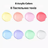 Акрилові фарби для малювання Art Rangers Acrylic pastel набір з 8 пастельних тонів по 22 ml, фото 5