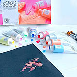 Акрилові фарби для малювання Art Rangers Acrylic pastel набір з 8 пастельних тонів по 22 ml, фото 11
