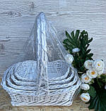 Набір кошиків з лози натуральний кобра фарбований, фото 2