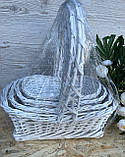 Набір кошиків з лози натуральний кобра фарбований, фото 3
