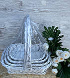 Набір кошиків з лози натуральний кобра фарбований, фото 4