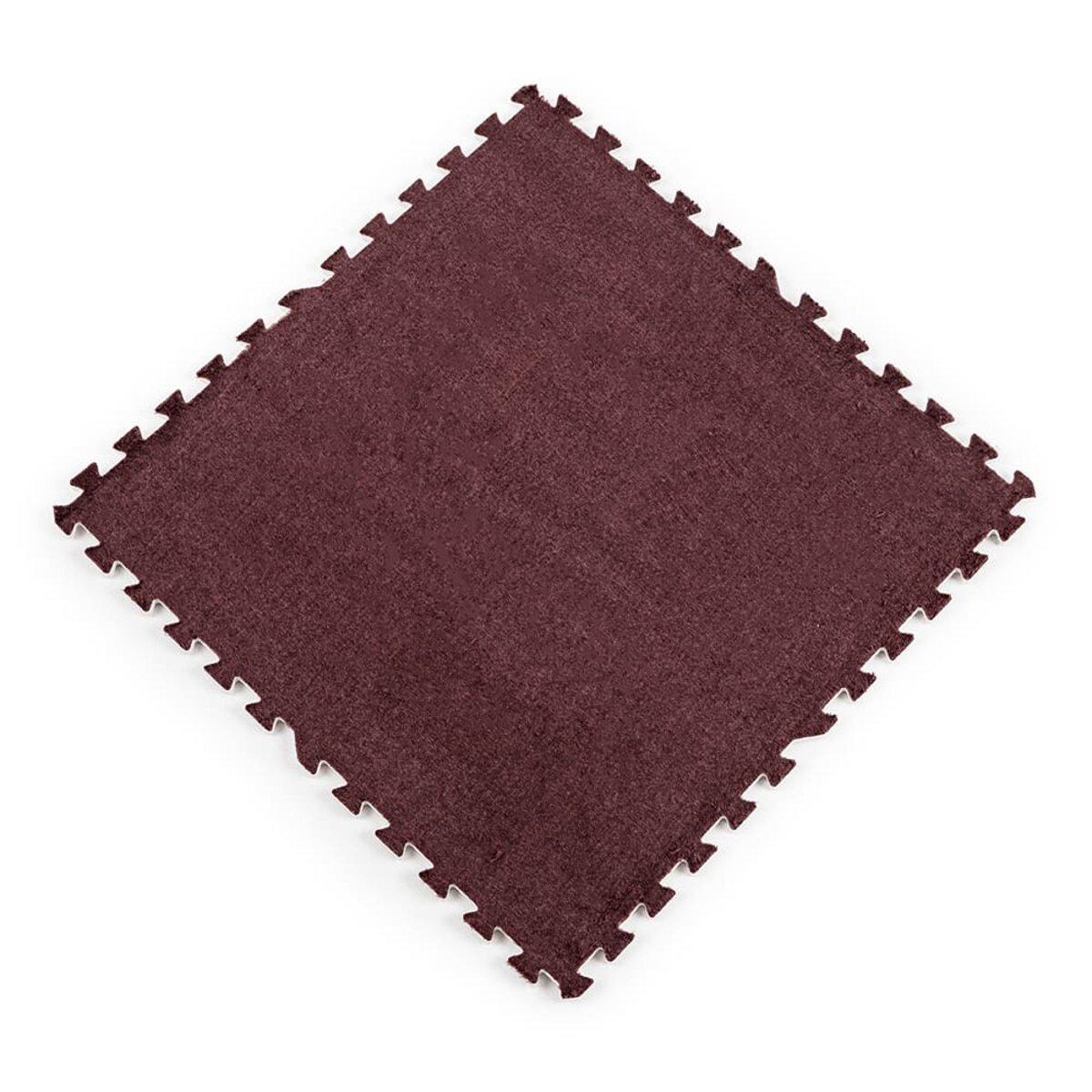 Підлога-пазл плюшевий 60х60х1см Коричневий (D) SW-00002083