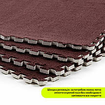Підлога-пазл плюшевий 60х60х1см Коричневий (D) SW-00002083, фото 5