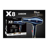 Потужний фен на 2400 Вт для укладання волосся Sokany X8 Синій Фен із насадкою концентратор, фото 3