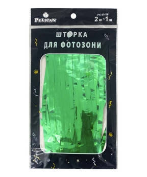 ФОТОЗОНА 2 м х 1 м, "Глянсова фольга" зелена Зелений Pelican 872111 KNZ, фото 1
