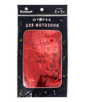 ФОТОЗОНА 2 м х 1 м, "Глянсова фольга" червона Червоний Pelican 872112 KNZ, фото 1