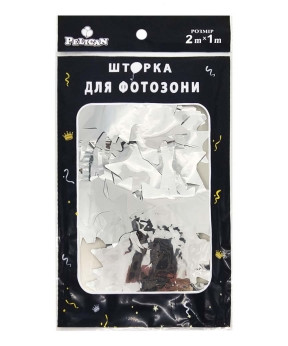 Фотозона 2 м х 1 м, "Зірка глянсова" срібло Срібний Pelican 872202 KNZ