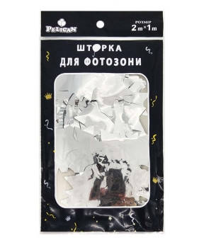 Фотозона 2 м х 1 м, "Зірка глянсова" срібло Срібний Pelican 872202 KNZ, фото 1