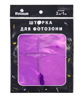 ФОТОЗОНА 2 м х 1 м, "Квадрат голограма" фіолетова Фіолетовий Pelican 872237 KNZ, фото 1