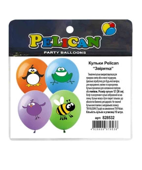Кульки 12' (30см) "Звірятка" 10шт Pelican 828532 KNZ