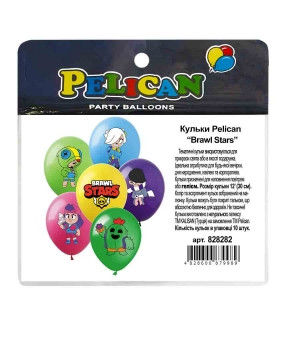 Кульки 12' (30см) "Brawl Stars" 10 шт Pelican 828282 KNZ