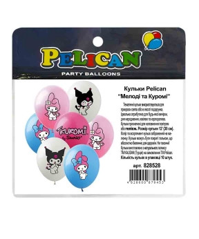 Кульки 12' (30см) "Мелоді та Куроме" 10 шт Pelican 828528 KNZ