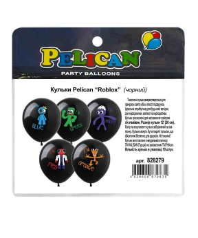 Кульки 12' (30см) "Roblox" чорний 10шт Чорний Pelican 828279 KNZ