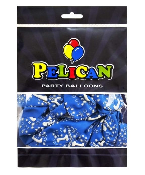Кульки латексні Pelican 12' (30см) "1st Birthday, хлопчик" 50 шт Синій Pelican 824002 KNZ