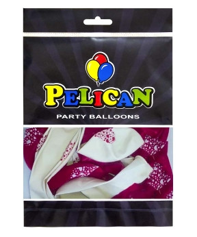 Кульки латексні Pelican 12' (30см) "Сердечка в серці" 50 шт Pelican 824017 KNZ