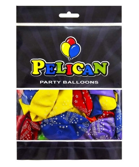 Кульки латексні Pelican 12' (30см) "Happy Birthday, зірочки" 50 шт Pelican 824020 KNZ