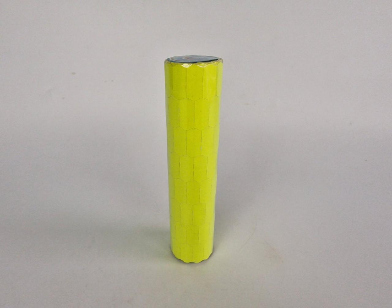 Цінник паперовий маленький жовтий (12х22 мм) 5 м (а8) (8 шт.), фото 1