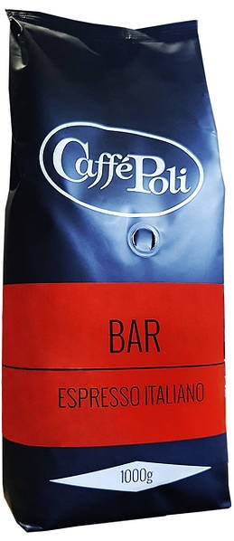 ОРИГІНАЛ! Кава в зернах Caffe Poli Bar 1000 г, купаж 50/50 Італія (Caffe Poli bar rosso Espresso Italiano)