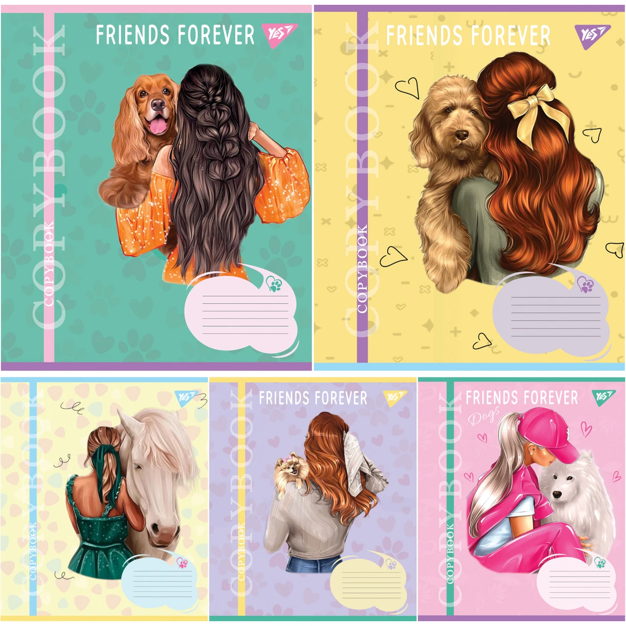 Зошит шкільний (А5, 24 аркуші, в клітинку) Yes Friends forever 767015