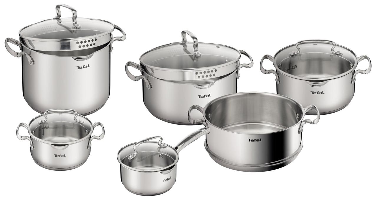 Набір посуду TEFAL Duetto+SS G719SB56 (11 елементів із кошиком для приготування на пару), фото 1