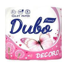 Диво Premio Decoro Папір туал.білий пр.розова 2ш.білий 04 шт