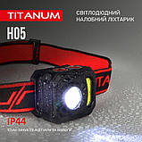 Ліхтар налобний акумуляторний TITANUM TLF-H05 100Lm 6500K, фото 5