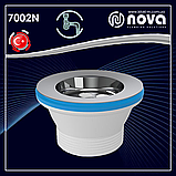 Випуск 70 мм для сифона кухонної мийки та умивальника 1 1/2 з пробкою NOVA 7002N, фото 5