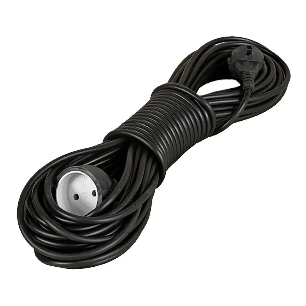 Подовжувач ПВС 2*1.5мм ГОСТ 15м чорний 16А