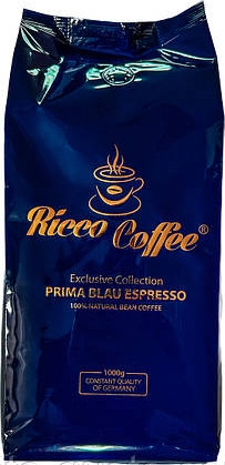Кава в зернах Ricco Coffee Prima Blau Espresso 1000г, 10/90 свіже обсмажування
