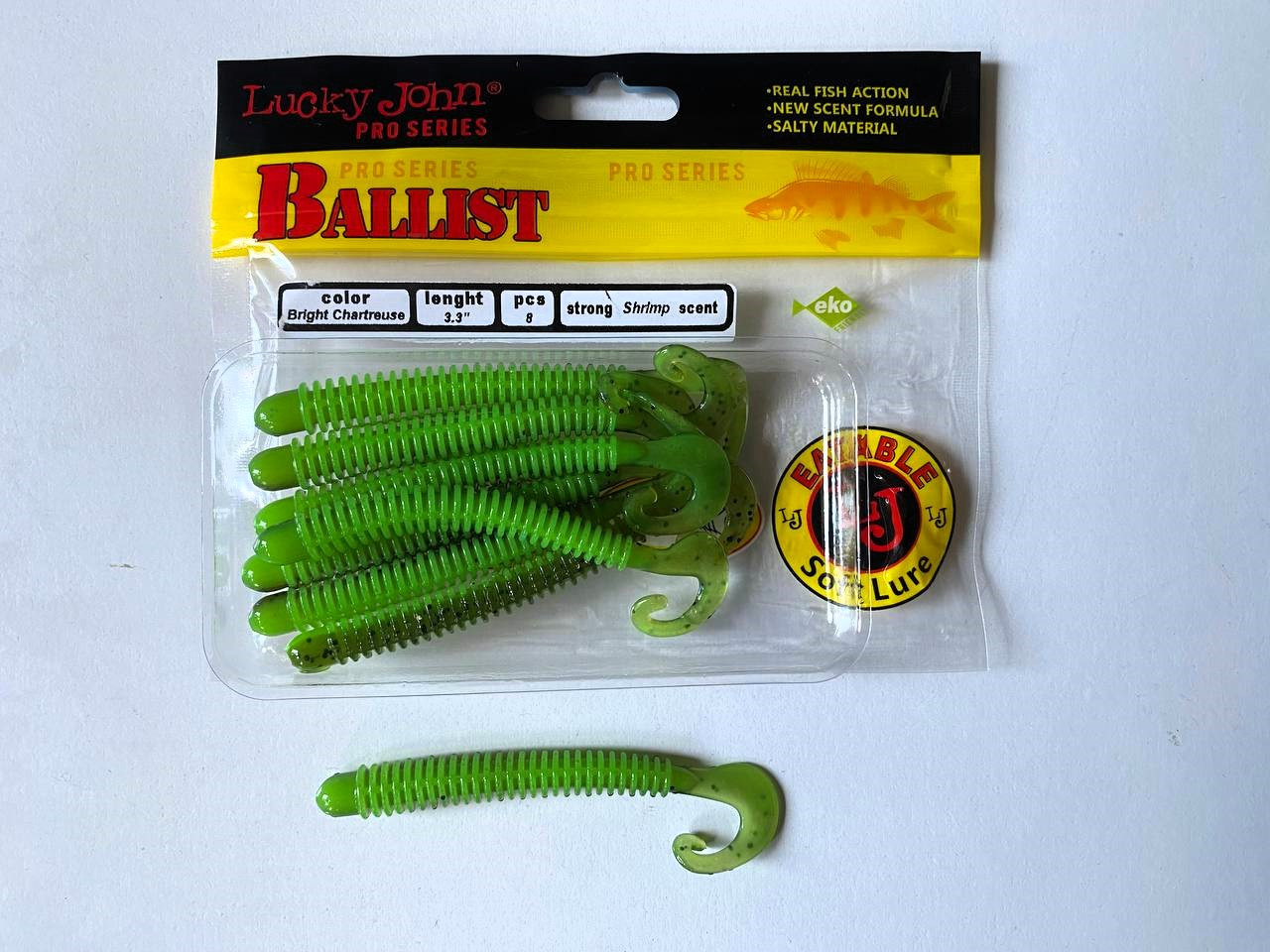 Силіконова приманка Червоподібний Твістер Ballist 3.3"  84мм 8шт в уп