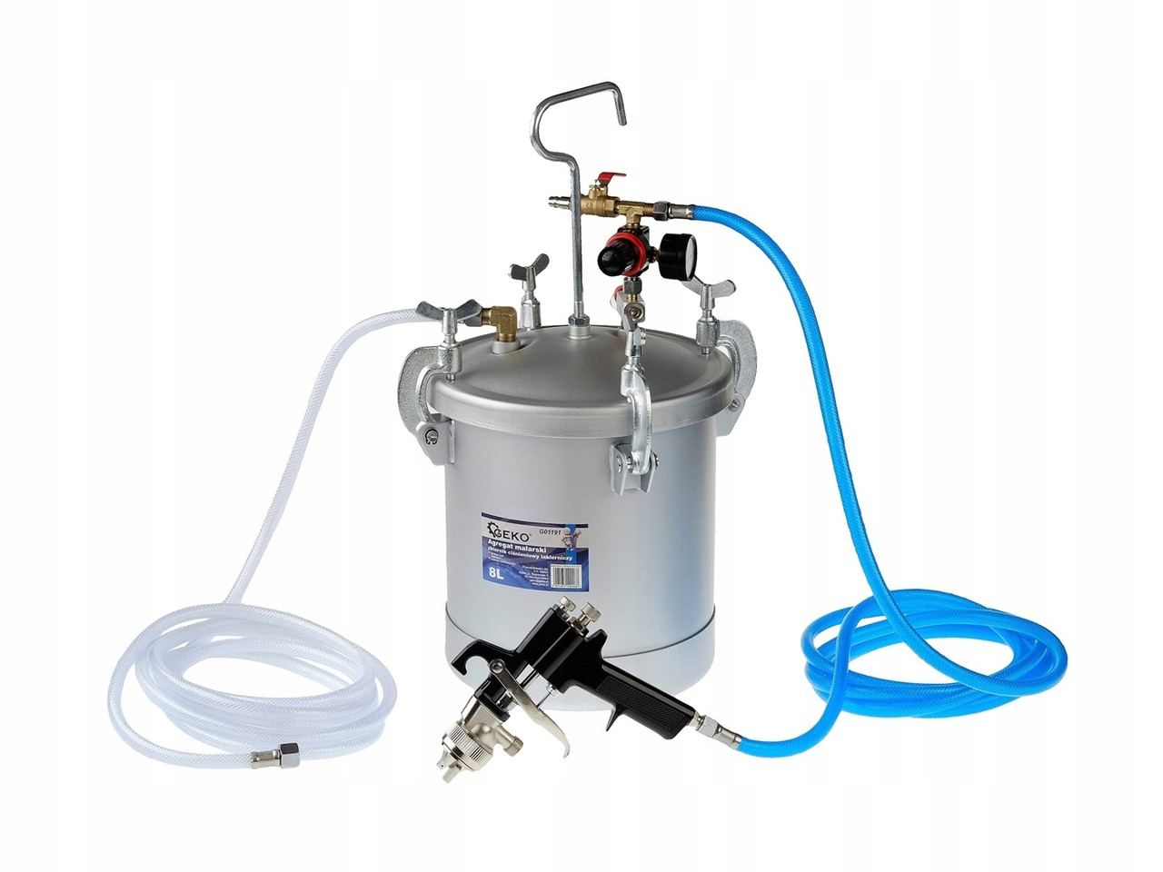 Фарбувальна установка пневмо резервуар 8 л GEKO G01191