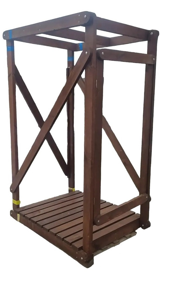 Каркас літнього душу 130×100×210, масив сосни, олія-віск (палітра), без обшивки