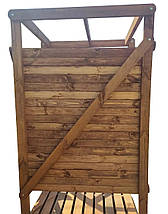 Каркас літнього душу 130×100×210, масив сосни, олія-віск (палітра), без обшивки, фото 5